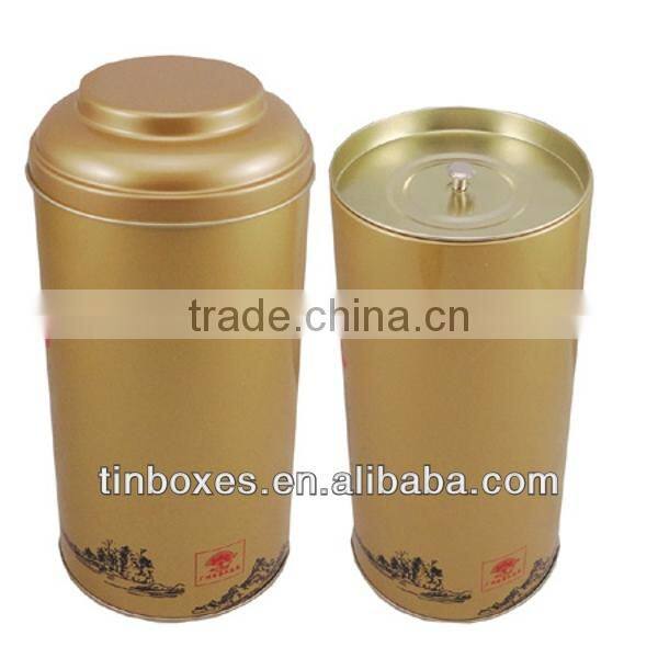 chinese factory manufacture round tin box for tea