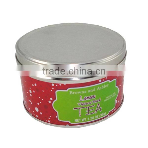 round tea metal tin boxes