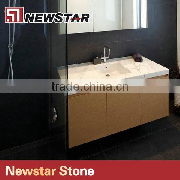 Newstar prefab hotel project bathroom quartz countertop