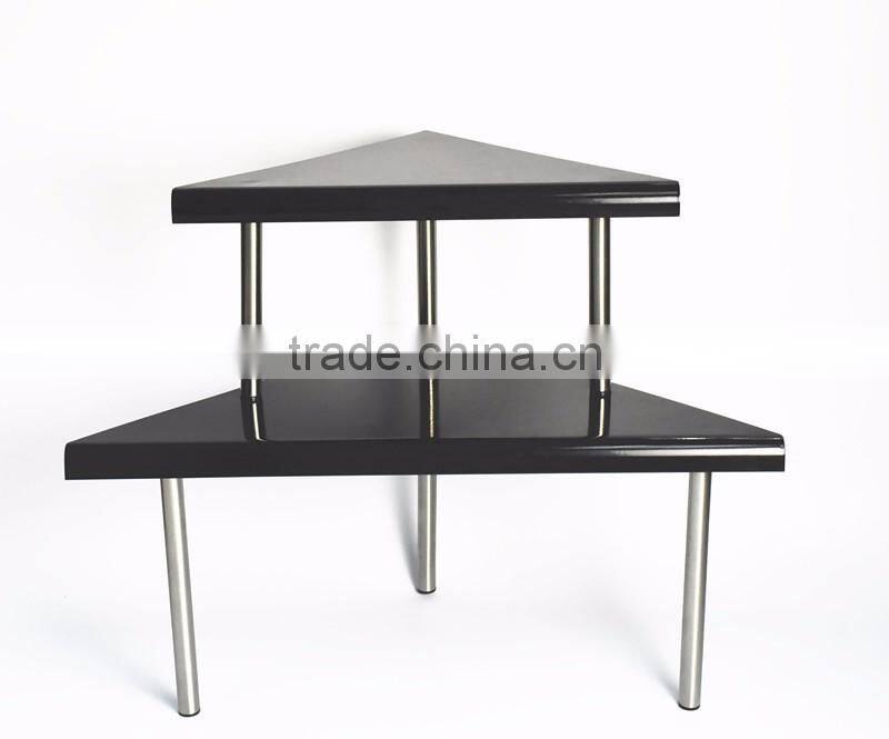 2 Tiers Rectangle Metal Sauce Bottle Storage Kitchen Shelf