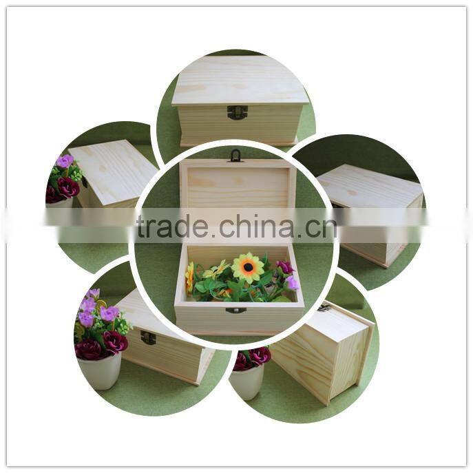 Chinese Stabilized plain wood keepsake box wood hope chest wooden storage memories box with book shape
