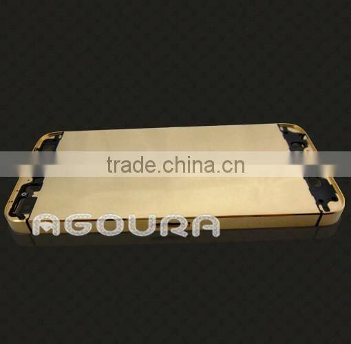 Hot selling luxury case 24ct real gold housing for iphone 5,gold housing for iphone 5,for iphone 5 luxury housing