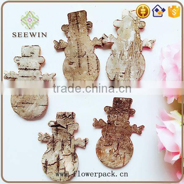 Christmas series natural flowered bark engraving