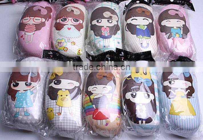 Supply fashion cute girl pattern Glasses case