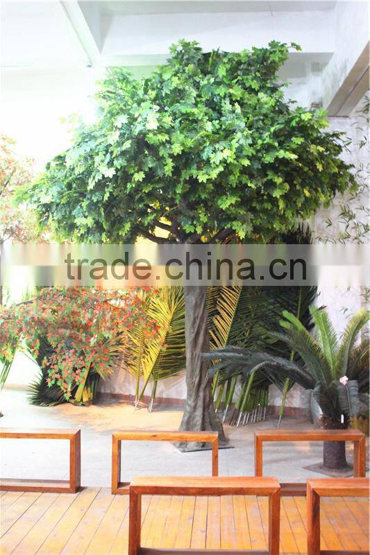 Home garden decoration 100cm to 1000cm Height artificial indoor live plastic ficus red with green big pine tree EZLS05 1013