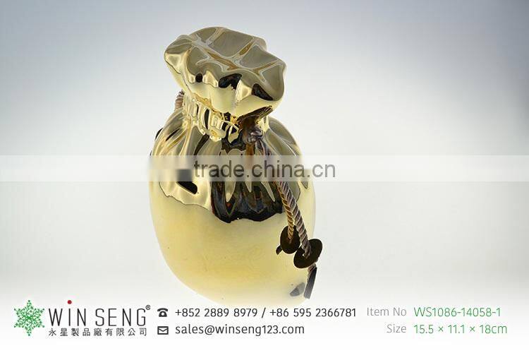 cheap bag shaped ceramic animal piggy bank for sale