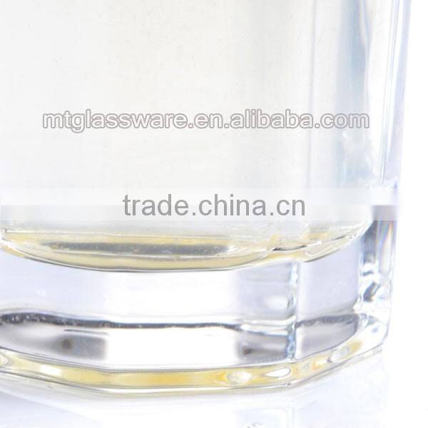 2016 new style high quality clear polygon water glass