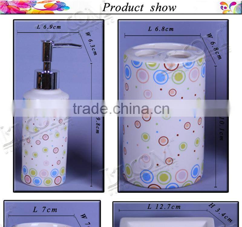 Cheap hotel bathroom accessories set ceramic bathroom set