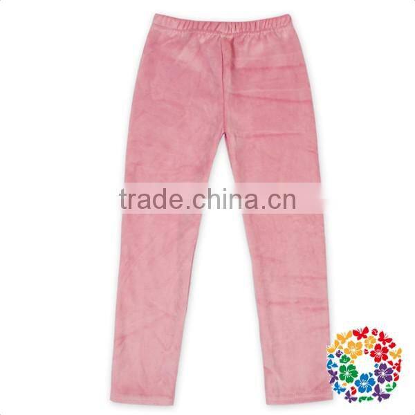 Best Price Baby Girls Pink Velvet Warm Pants Floral Leggings In Stock
