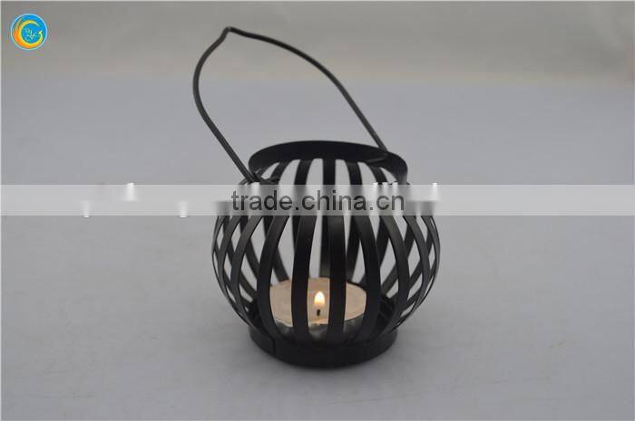 black pillar candle holder iron lamp