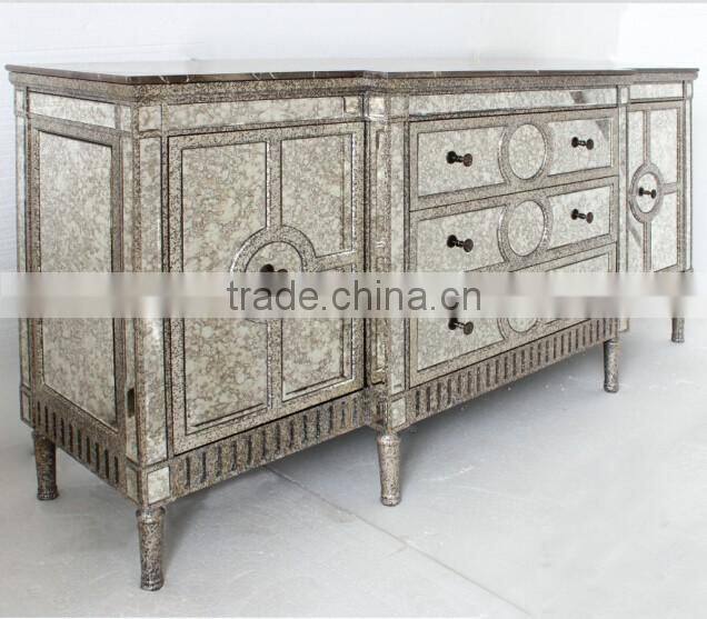 Wooden Antique Mirror kitchen cabinets and wardrobes guangzhou