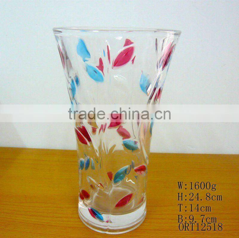 Manufacturer clear flower vase cylinder glass vase