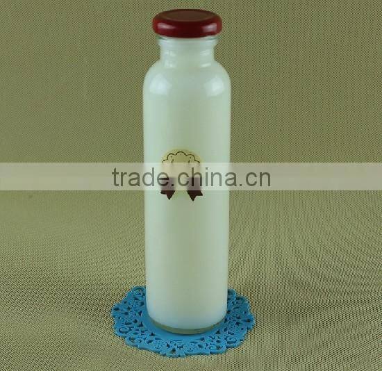 480ml glass juice milk bottle with metal cap