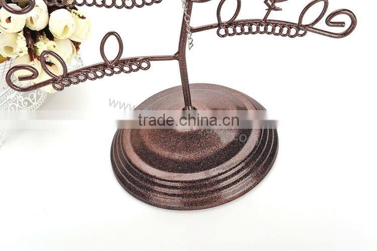 Metal display stand for jewelry bird earrings holder