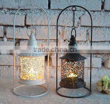 2016 black metal candle holder tealight holder small lantern