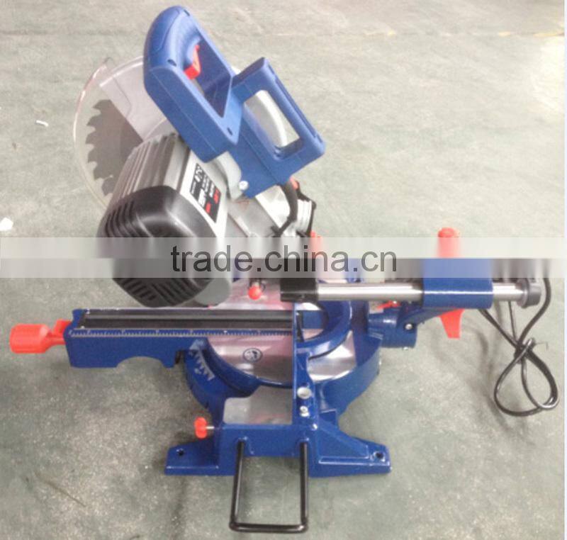 Latest 255mm 1800w Low Noise Electric Power Aluminum Wood Cutting Cut Off Table Circular Machine Induction Motor Slide Miter Saw