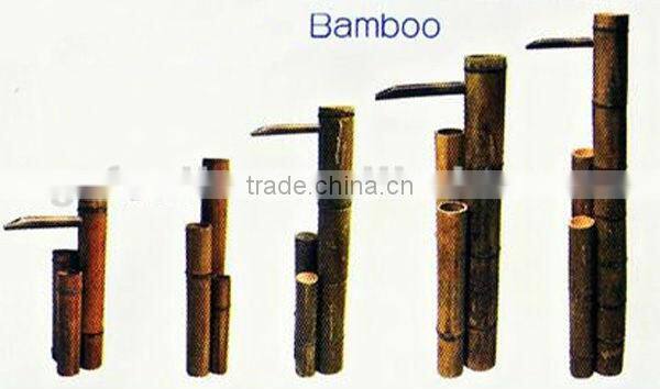 round garden wooden waterwheel fountain