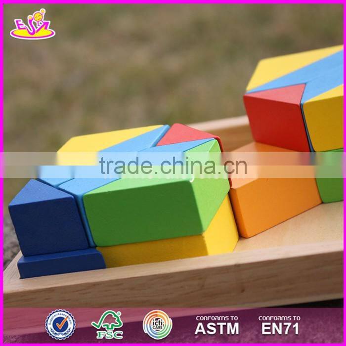 2017 Best design 25 pieces kids educational wooden blocks toys W13A128-S
