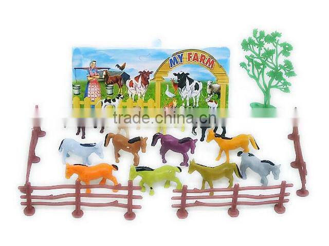 hot selling ABS promotion small toy plastic horses with EN71