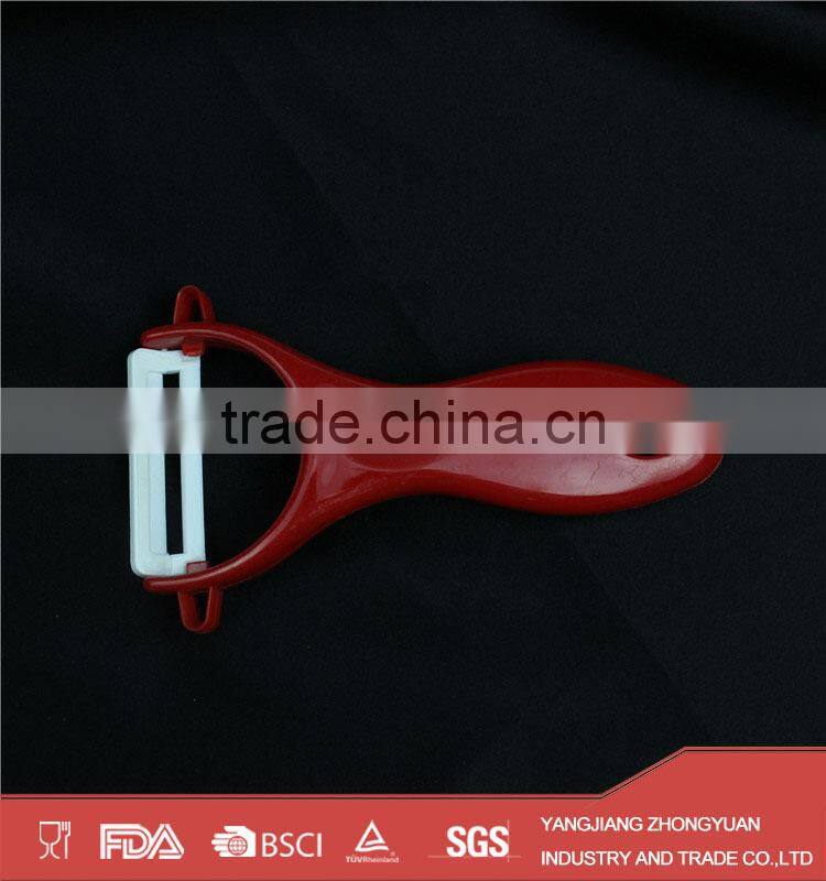 5 pcs set of ceramic kitchen knives set with acrylic knife block and peeler