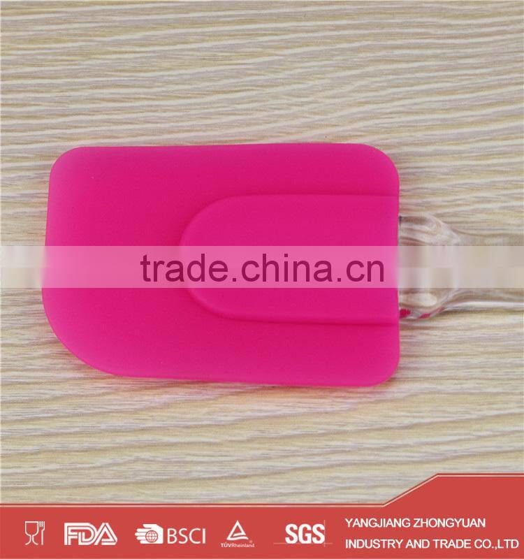 baking tools silicone scraper with long plastic handle