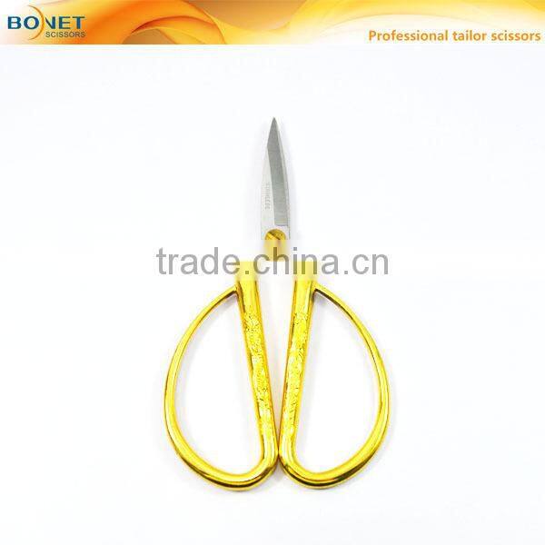 S11005 FDA qualified 5-1/8" imitation gold scissors for ribbon cutting ceremony