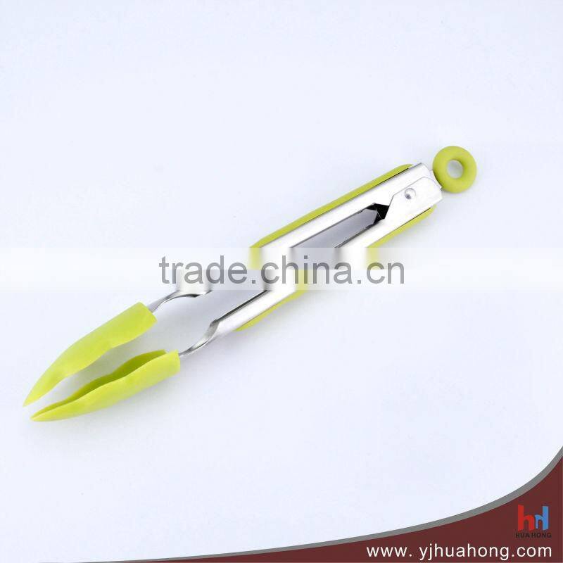 Mini Silicone Food Tongs For Snack With Stainles Steel Handle (HFT-S07DB)