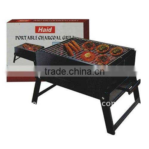 Folded charcoal grill oven