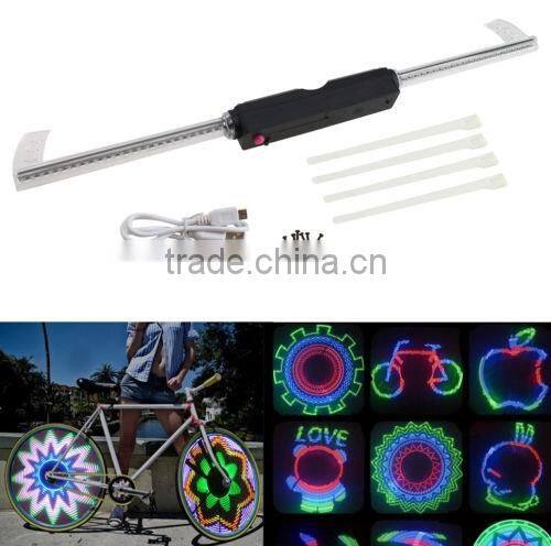 48 Led Colorful Double-Side Display Cycling Bicycle Bike DIY Spoke Wheel Light