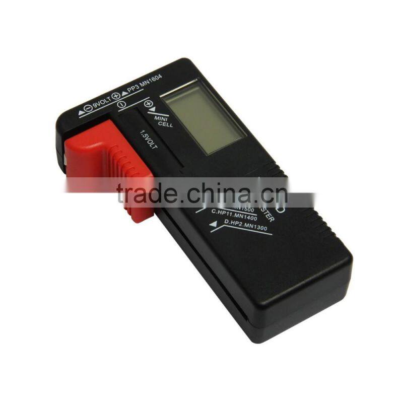2016 new arrival Digital LCD Universal AA/AAA/9V/1.5V Battery Volt Tester checker BT-168D