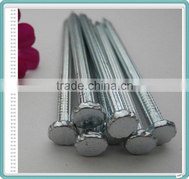 Hardened Galvanized Steel Grooved Shank Concrete Nail Factory
