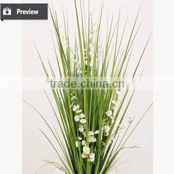 110 / 140 / 170cm Artificial Grass Potted Onion Grass with Orchid Flowers for Indoor Decoration Pots Plant
