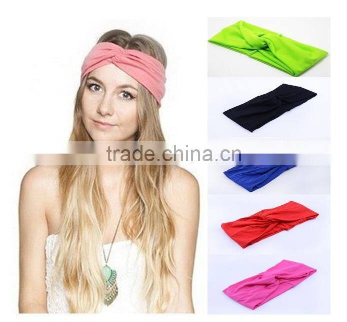 New 2014 Twist Sport Yoga Headband Bandana hijab Turban Headscarf Wrap For Women Hair Accessories