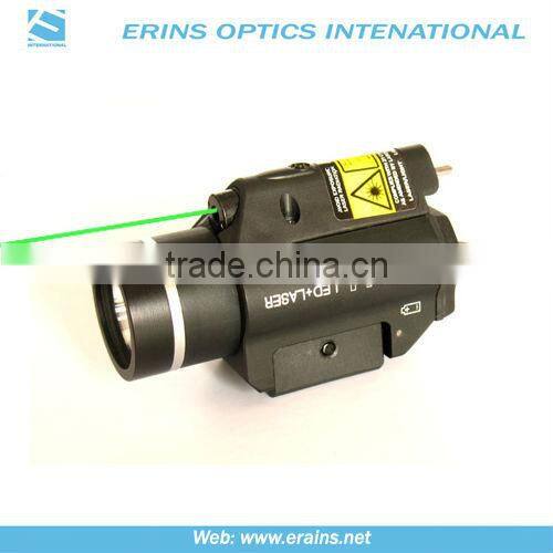 Pistol mounted green laser sight and 200 lumen CREE Q5 LED light combo