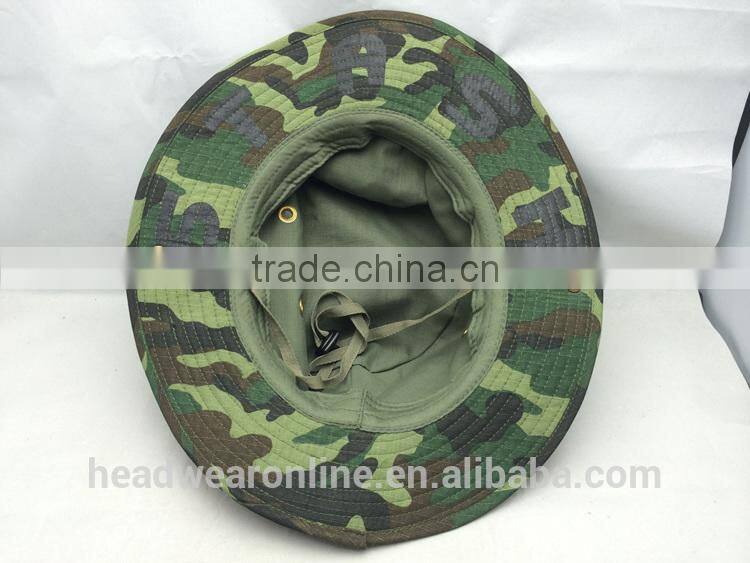 Customized Good Quality Fisherman Camo Bucket Hat