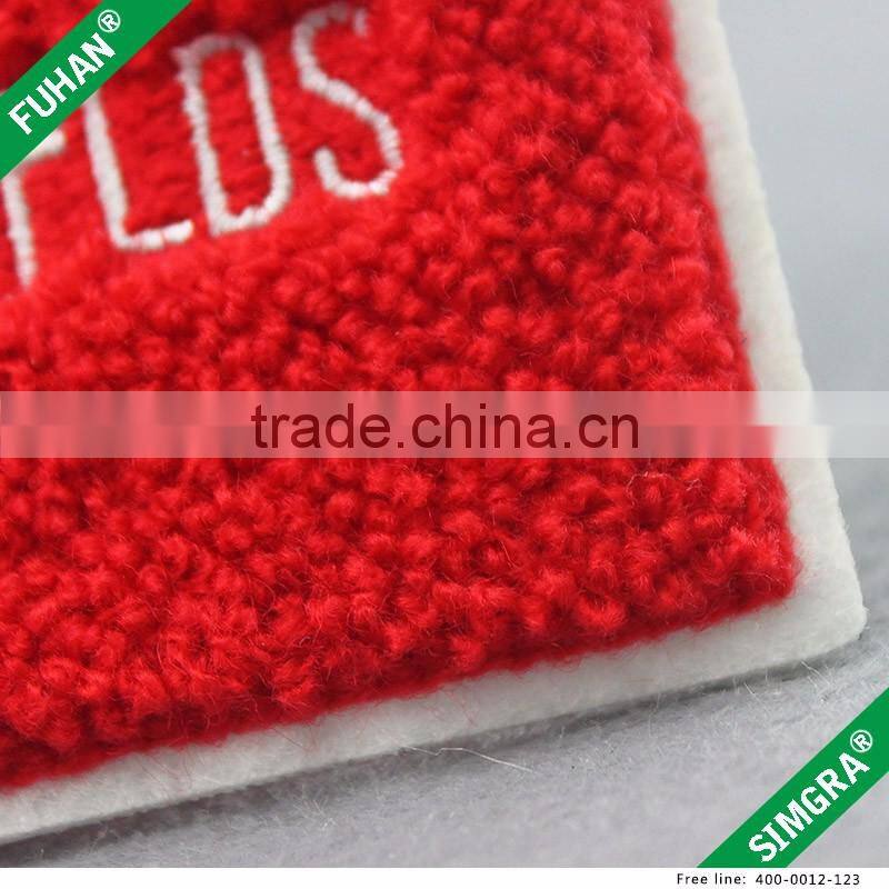 OEM Design High Quality Square Chenille Embroidery Badges Wholesale