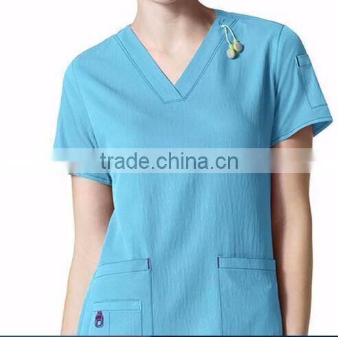 Fabric Knit Worthy Navy Scrub Top