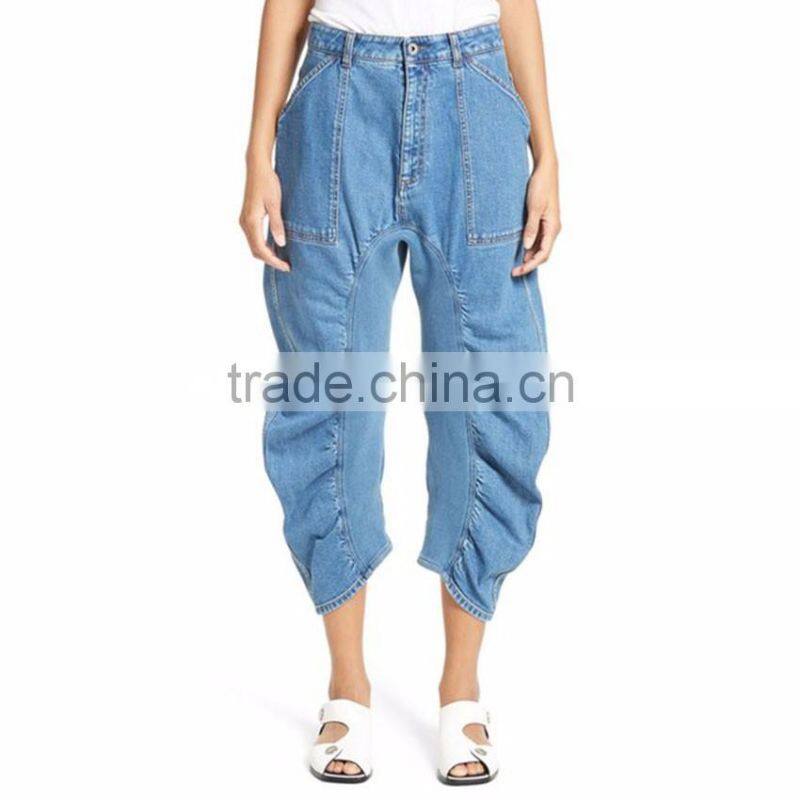 Xenia Ruched Crop Jeans