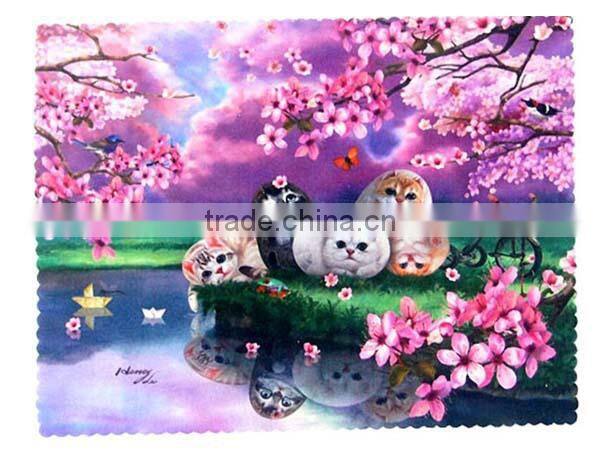 High quality digital print glasses cleaning cloth glass fiber cloth