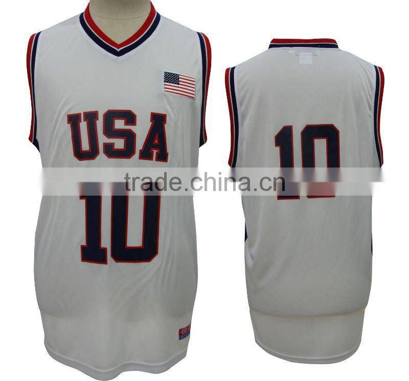 Latest style basketball jersey for 2012 year