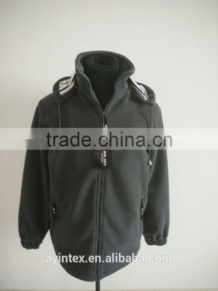 Custom polar fleece jacket with hood