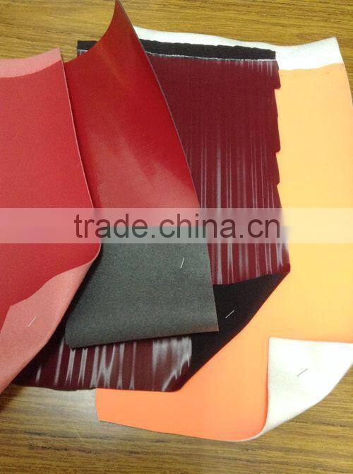 nonwoven backing pu leather stock lot for shoes, pu synthetic leather for sport shoes