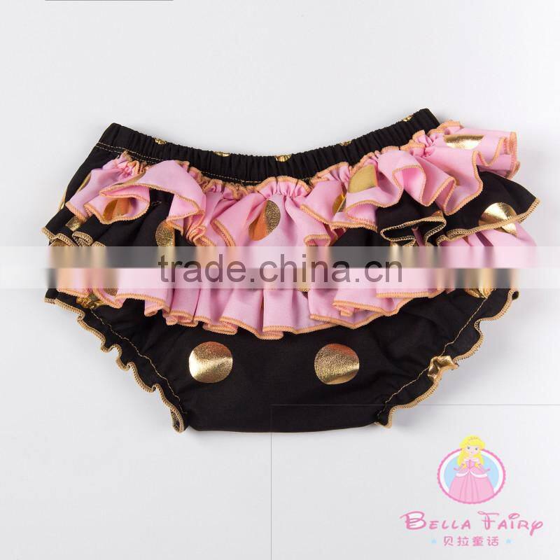 Little Girls Modeling Baby Gold Bloomers Kids Underwear Baby Bloomers Wholesale
