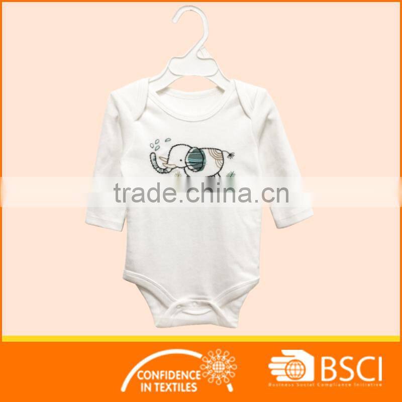 knitted wear embroidery nice white baby romper