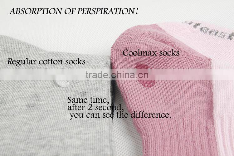 Retail wholesale custom unisex sport outdoor quick dry coolmax socks