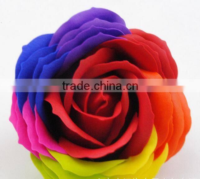 Wholesale Romantic Gift magic Rose big Soap Flower with multicolor