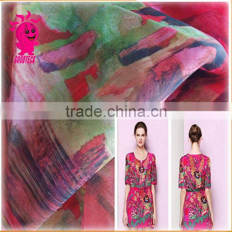 red print soft silk tulle organza chiffon fabric textile diy wedding bridal dress veil.curtain, gown,