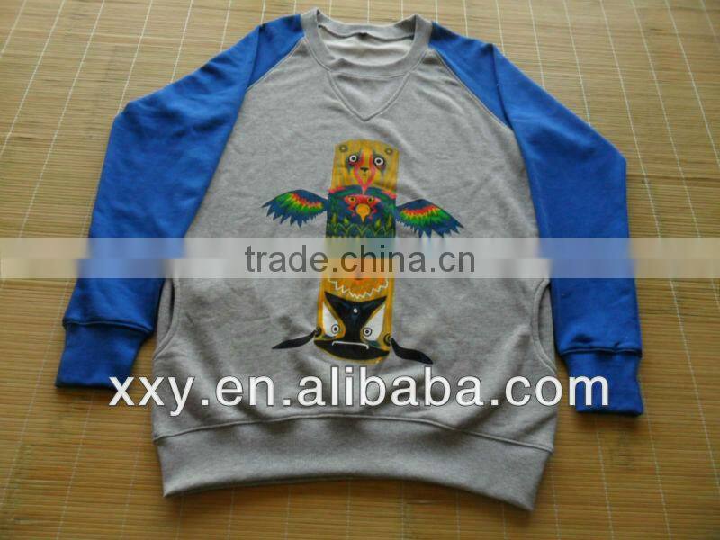 Fashion Crew Neck Printed Men Sweatshirts White