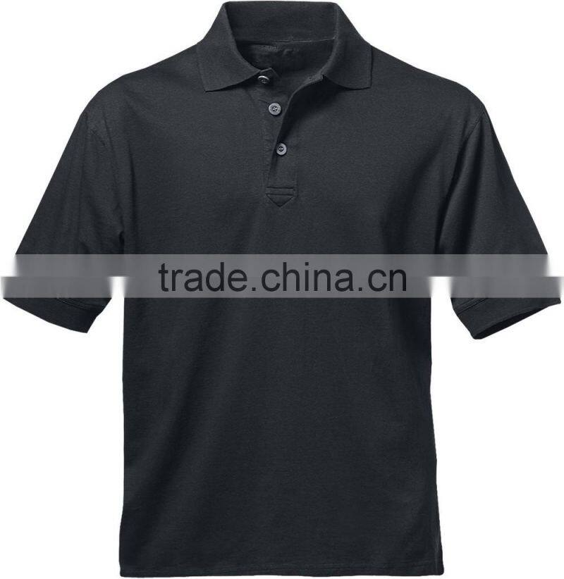 black high quality plain polo shirt for men