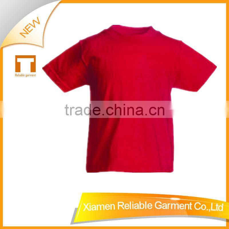 160GSM cotton kids red t-shirts with good quality